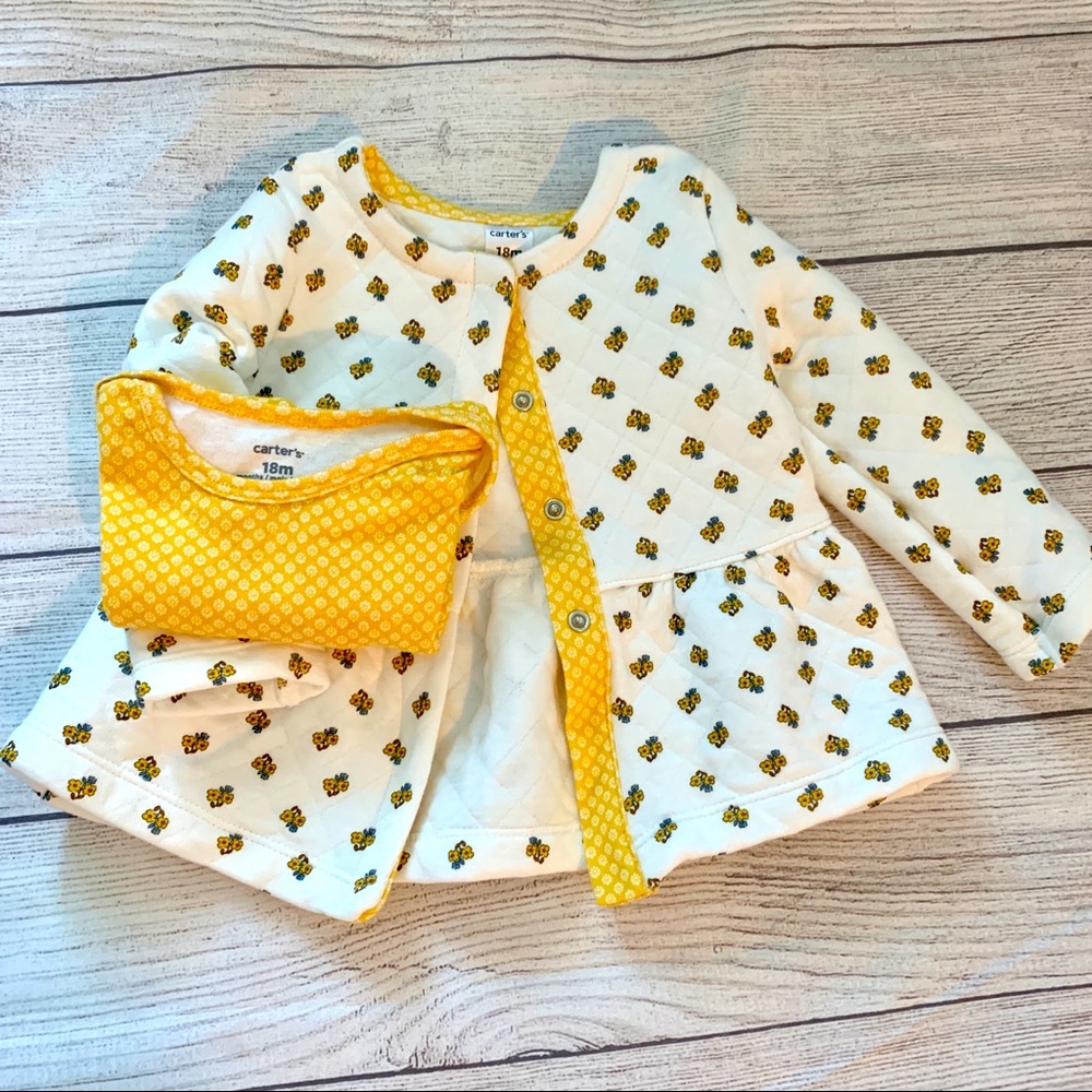 Carter’s 18M bodysuit and quilted jacket